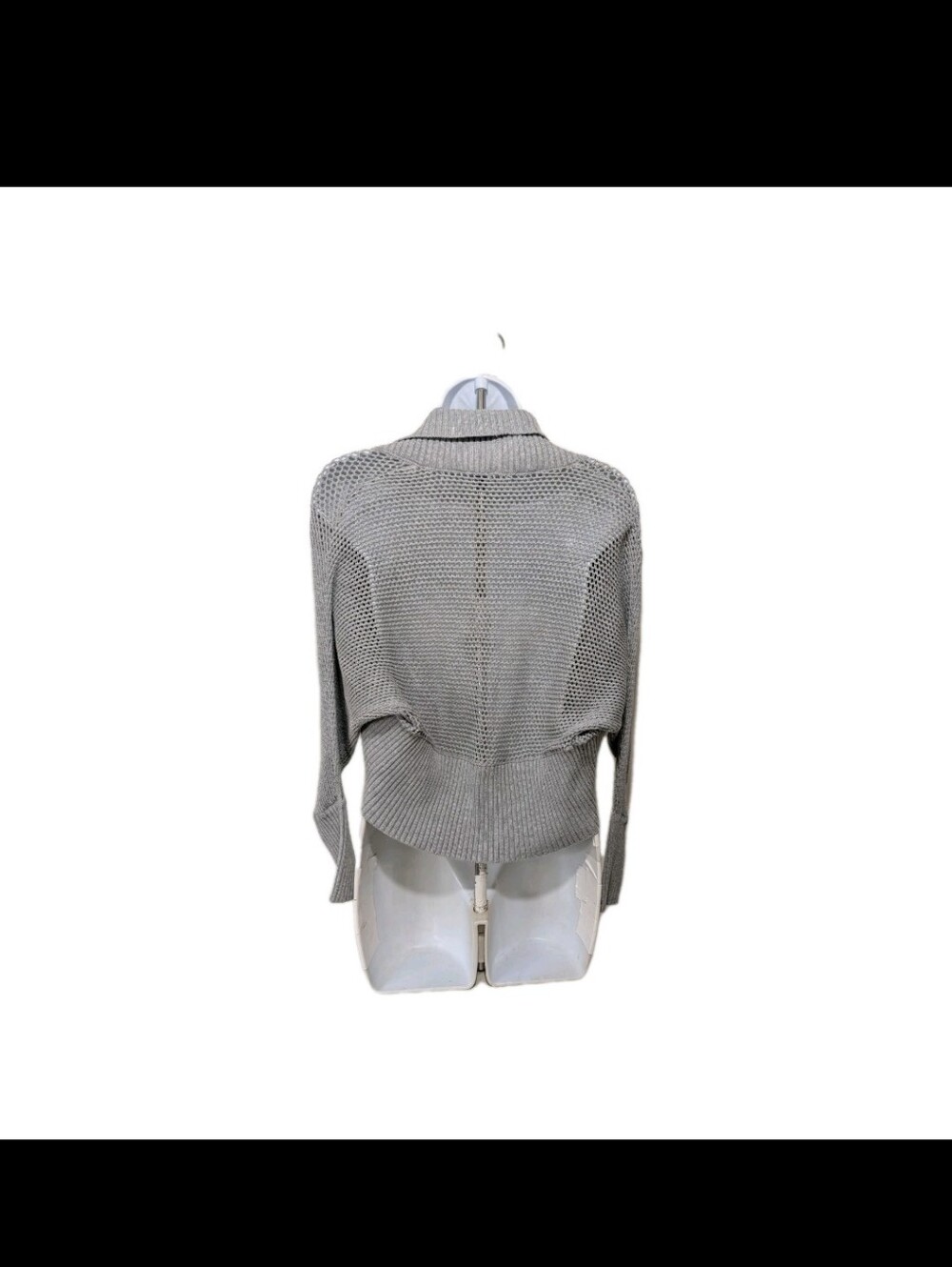 Athleta Shrug Cardigan Sweater M Open Knit Cocoon Athleisure Yoga #7800 - Picture 5 of 6